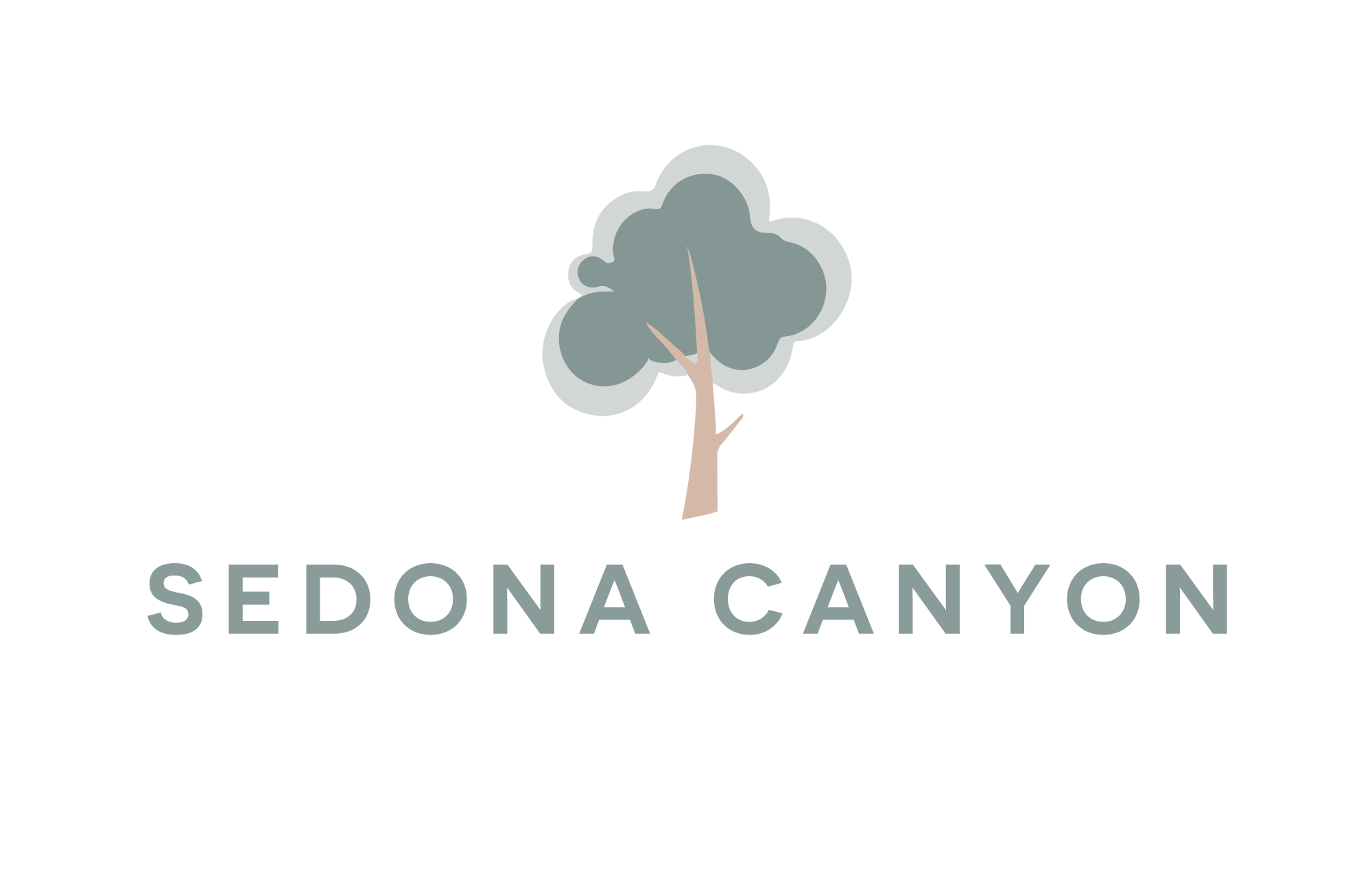 A logo with a tree and the words Sedona Canyon.